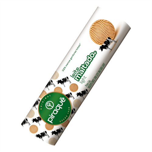 Biscoito Piraque Leite Maltado Light 132g