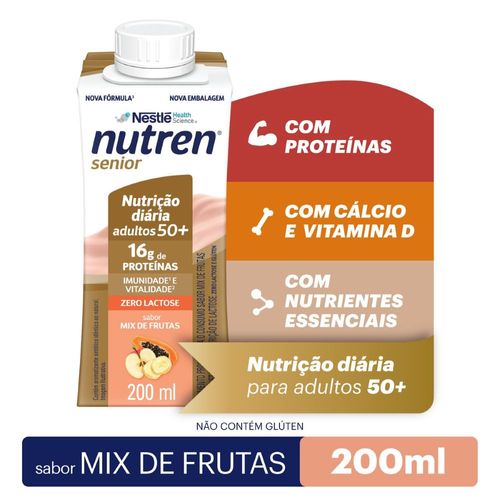 Complemento Alimentar Mix de Frutas Zero Lactose Nutren Senior 200ml