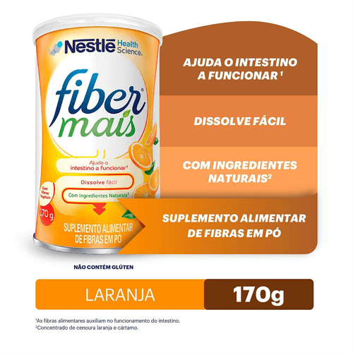 Suplemento Alimentar de Fibras Fibermais Laranja 170g