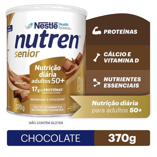 Complemento Alimentar Nutren Senior Pó Chocolate Lata 370g