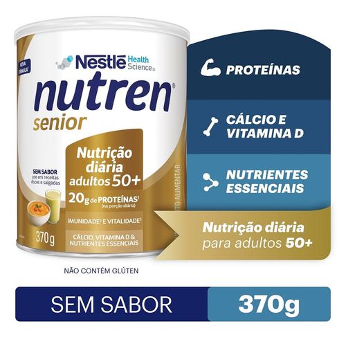 Complemento Alimentar Nutren Senior Pó Sem Sabor Lata 370g