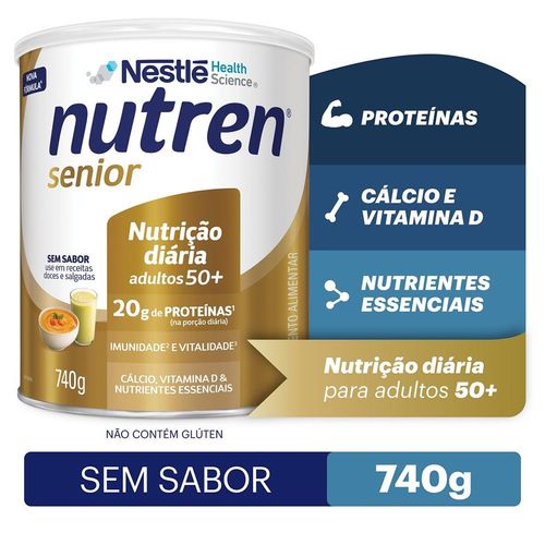 Complemento Alimentar Nutren Senior Pó Sem Sabor Lata 740g