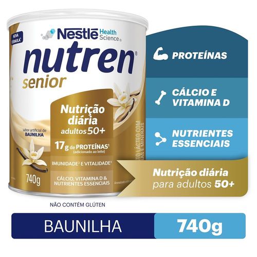 Complemento Alimentar Nutren Senior Pó Baunilha Lata 740g