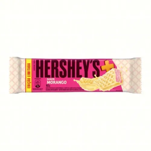 Chocolate Hershey's Mais Morango com Cobertura de Chocolate Branco 102g