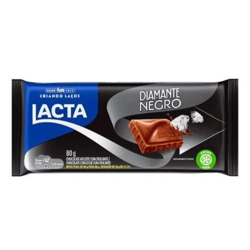 Tablete Chocolate Diamante Negro Lacta 80g