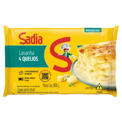 Sadia Lasanha 4 Queijos 600g