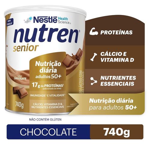 Complemento Alimentar Nutren Senior Pó Chocolate Lata 740g