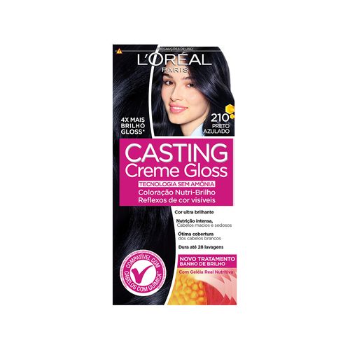 Tintura Creme Casting Creme Gloss 210 Preto Azulado