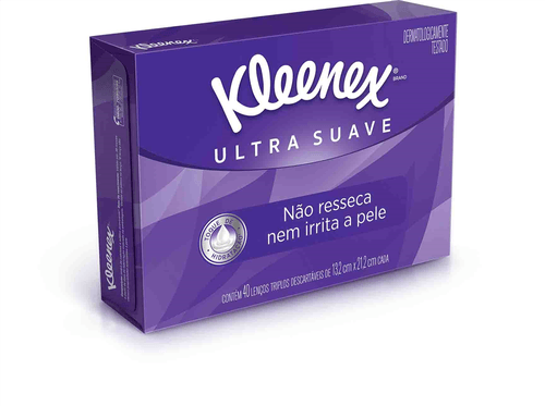 Lenço de Papel Kleenex Ultra Suave Com 40 Unidades