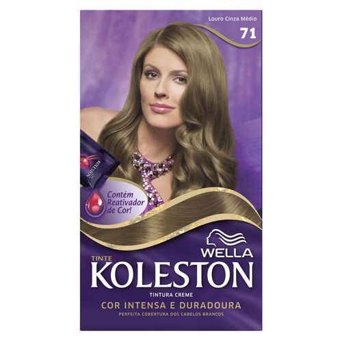 Tintura Creme Koleston Louro Cinza Médio 71