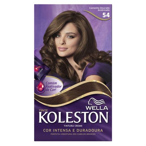Tintura Creme Koleston Castanho Dourado Acobreado 54