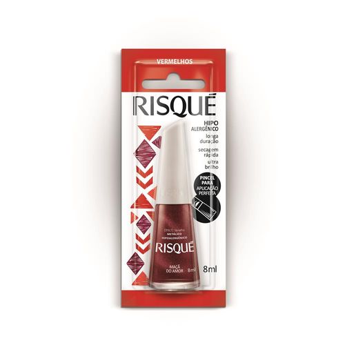 Esmalte Metálico Risqué maçã do amor 8ml