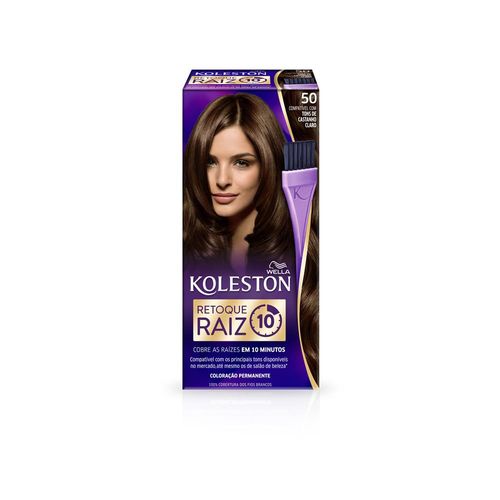 Tintura Koleston Retoque Raiz 10 minutos 50 Castanho Claro