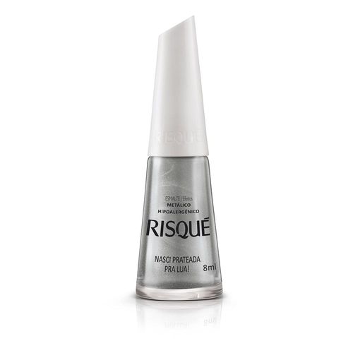 Esmalte Metálico Risqué nasci prateada pra lua 8ml