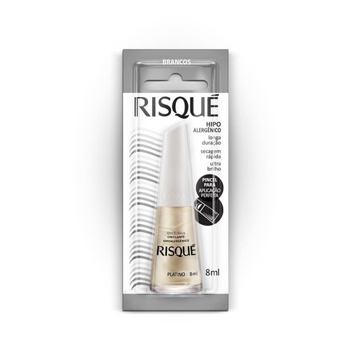 Esmalte Cintilante Risqué platino 8ml