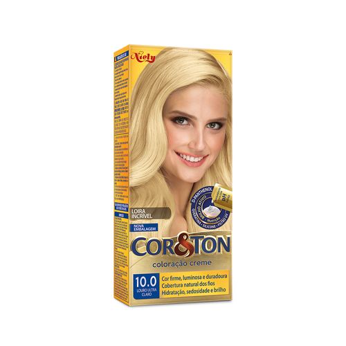 Tintura Creme Cor&Ton Mini Kit 10.0 Louro Ultra Claro