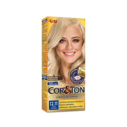 Tintura Creme Cor&Ton Mini Kit 12.11 Louro Platinado