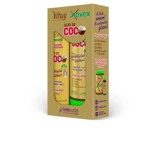 Kit Shampoo + Condicionador Novex Vitay Óleo de Coco 300ml
