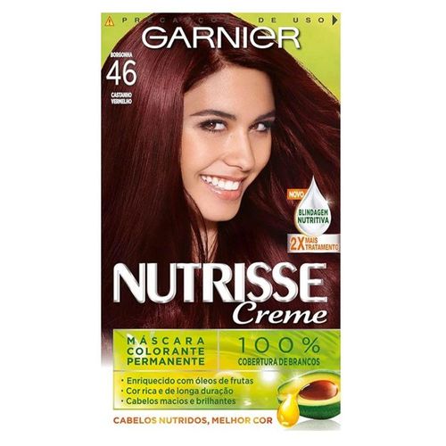 Tintura Creme Garnier Nutrisse castanho vermelho 46