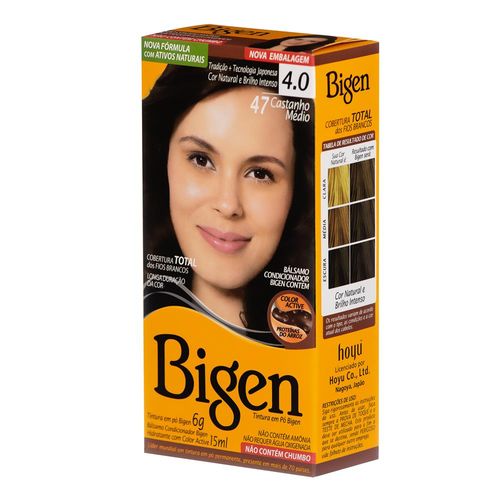 Tintura em Pó Bigen 47 Castanho Médiio