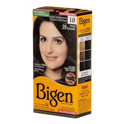 Tintura em Pó Bigen 59 Preto Azulado