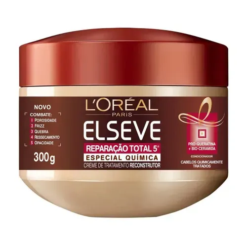 Creme de Tratamento Elseve Reparação Total 5 Pós Química 300g
