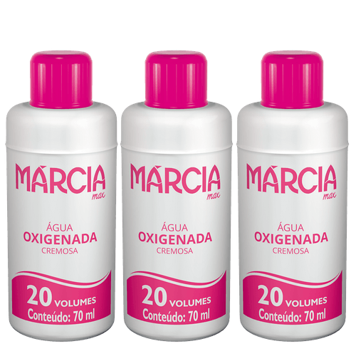 Água Oxigenada Márcia Max 20 Volumes 70ml com 3 Unidades