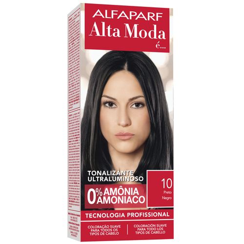 Tonalizante Altamoda 10 preto kit 120g