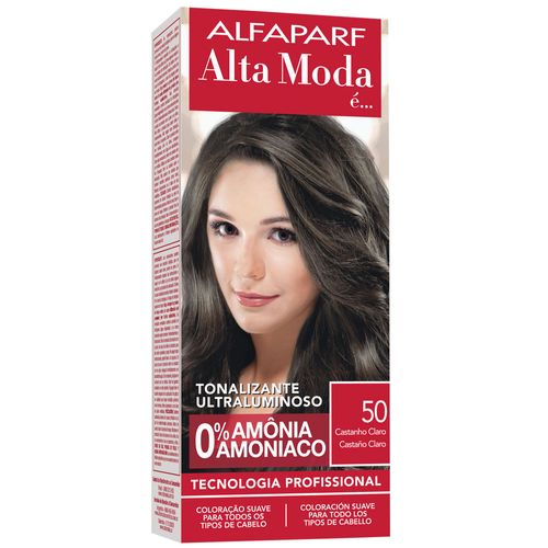 Tonalizante Altamoda 50 castanho claro kit 120g