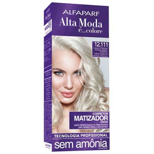 Tintura Creme Altamoda 12.111 Corretor Matizador Louro Platina Kit 150g