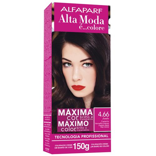 Tintura Creme Altamoda 4.66 Castanho Vermelho Intenso Kit 150g