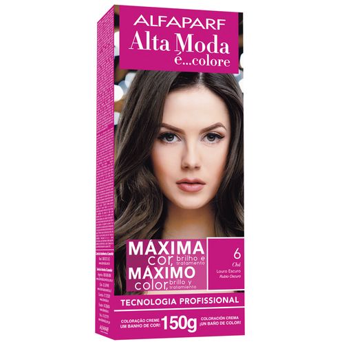 Tintura Creme Altamoda 6 Louro Escuro Kit 150g