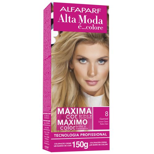 Tintura Creme Altamoda 8 Louro Claro Kit 150g