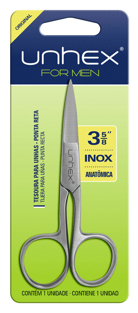 Tesoura de Unhas Unhex For Men Ponta Reta