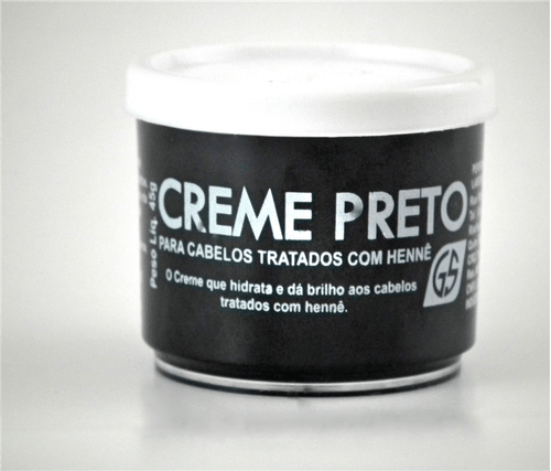 Creme Preto Guedes Sobrinho para cabelos tratados com Hennê 45g