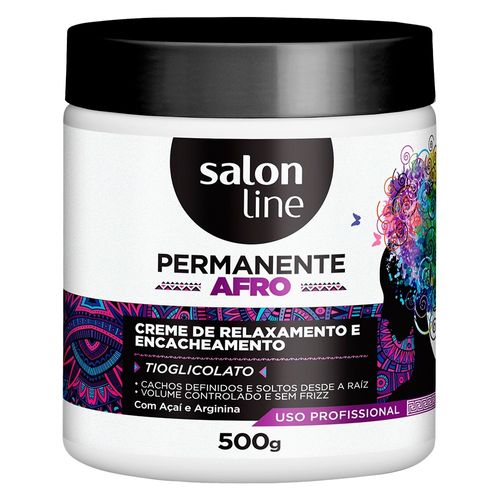 Creme de Relaxamento e Encacheamento Salon Line Permanente Afro 500g