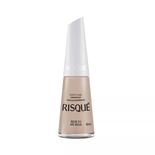 Esmalte Cremoso Risqué Nudes bege eu me beija 8ml
