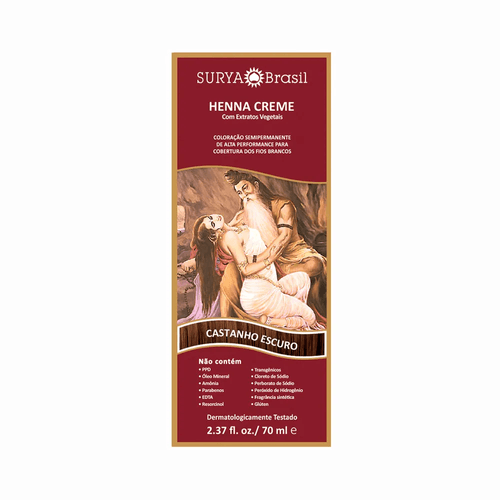 Henna Surya creme cor castanho escuro 70ml
