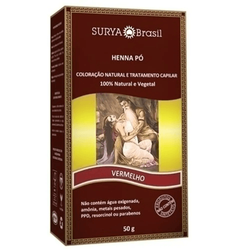 Henna Surya pó cor vermelho 50g