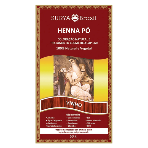 Henna Surya pó vinho 50g