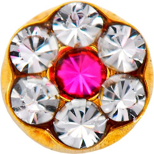 Brincos Deluxe Daisy crystal rose Studex LD6410Y