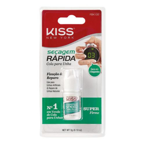 Cola para Unha First Kiss secagem rápida