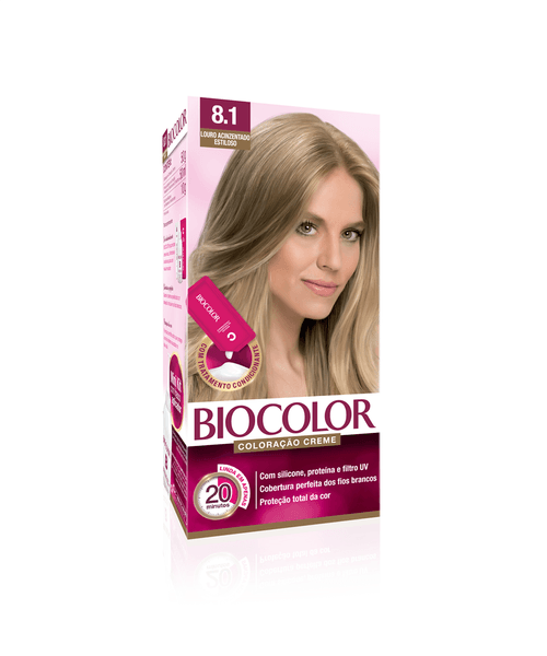 Tintura Creme Biocolor Mini Kit 8.1 Louro Acinzentado Estiloso