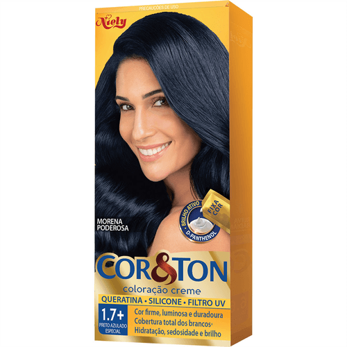 Tintura Creme Cor&Ton Mini Kit 1.7+ Preto Azulado Especial