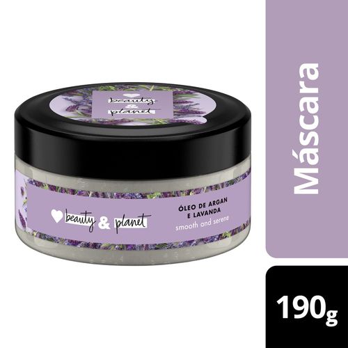 Máscara de Tratamento Beauty & Planet Óleo de Argan & lavanda Smooth And Serene 190g