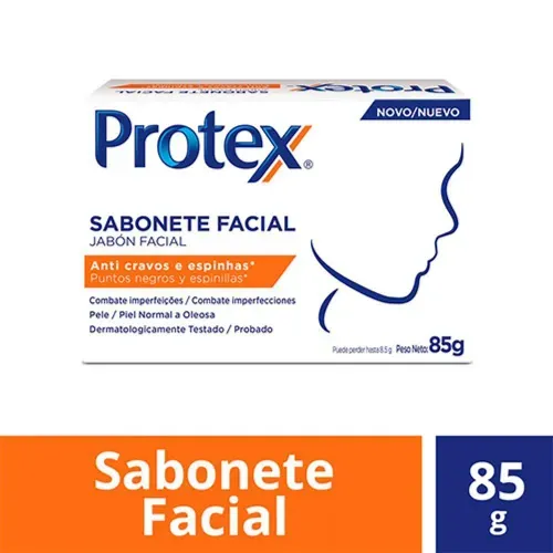 Sabonete Barra Facial Protex Anti Cravos e Espinhas 85g