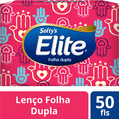 Lenço de Papel Softy's Elite com 50 Unidades