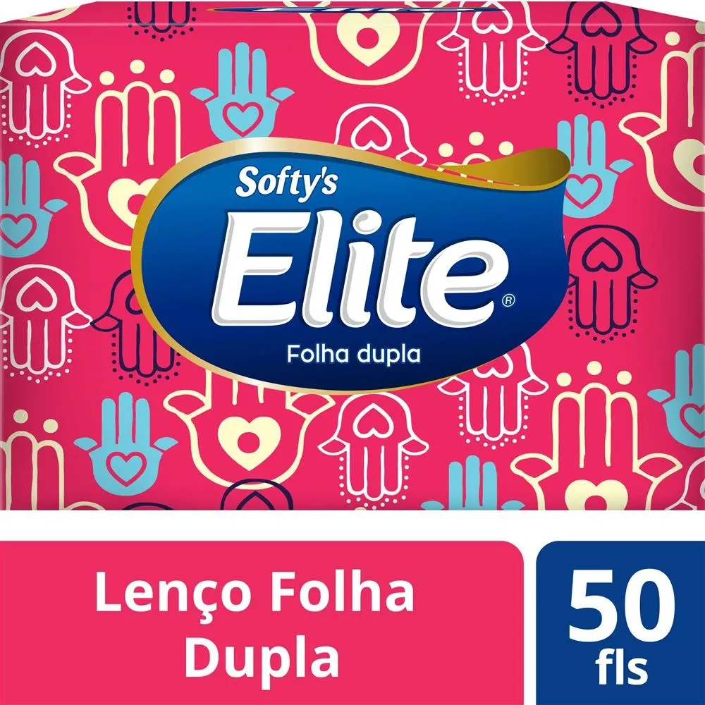 Lenço de Papel Softys Elite com 50 Unidades