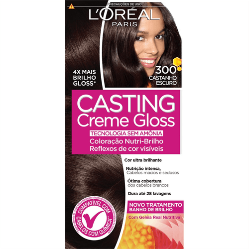 Tintura Creme Casting Creme Gloss 300 Castanho Escuro