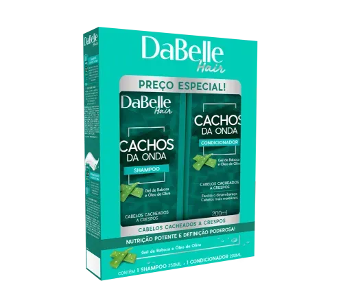 Kit Shampoo 250ml + Condicionador 175ml DaBelle Hair Cachos da Onda